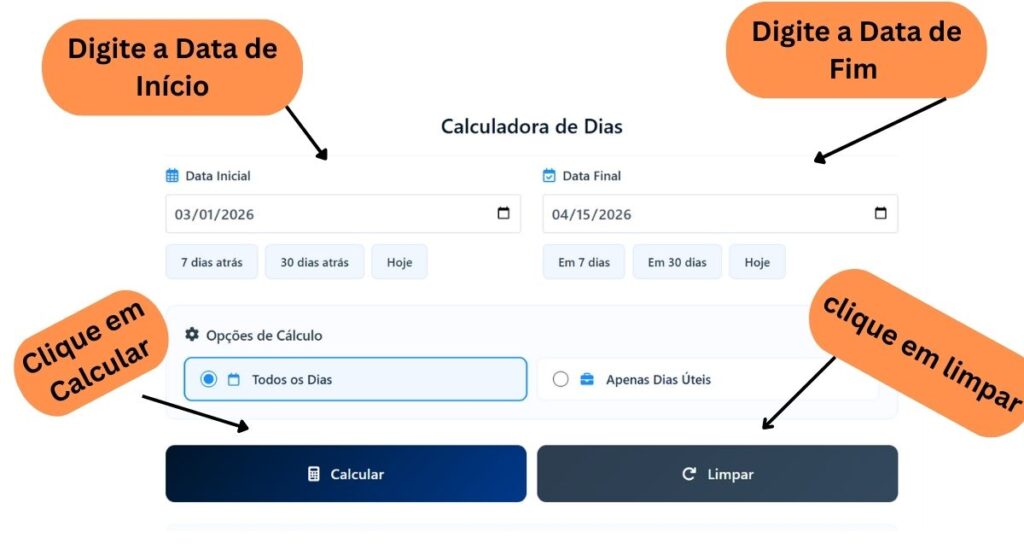 Calculadora de Dias Como Funciona a Calculadora de Dias