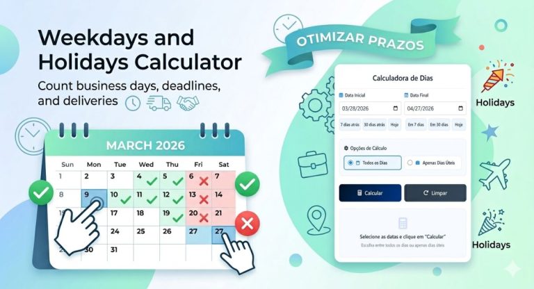 Calculadora de dias úteis