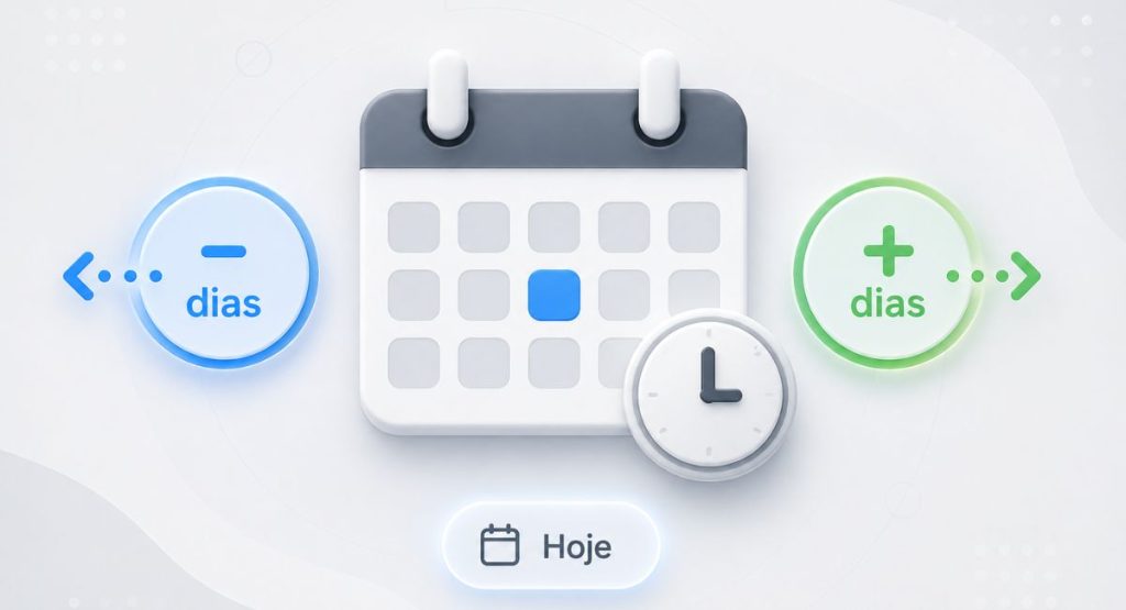Calculadora De Dias Adicionando ou Subtraindo Dias de uma Data