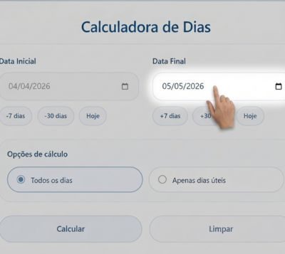 Calculadora De Dias Como Usar a Calculadora de Dias Etapa 2: Insira a data de término